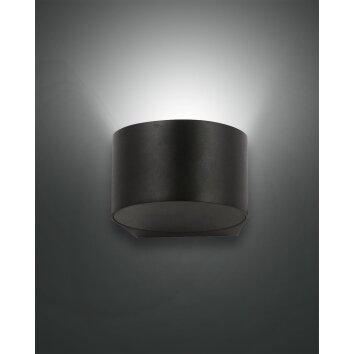 Fabas Luce Lao Muurlamp LED Zwart, 1-licht