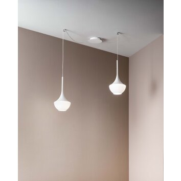 Fabas Luce Apollo Hanglamp Wit, 2-lichts