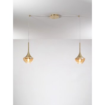 Fabas Luce Apollo Hanglamp Messing, 2-lichts