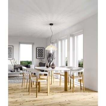 Fabas Luce Diamond Hanglamp Zwart, 1-licht