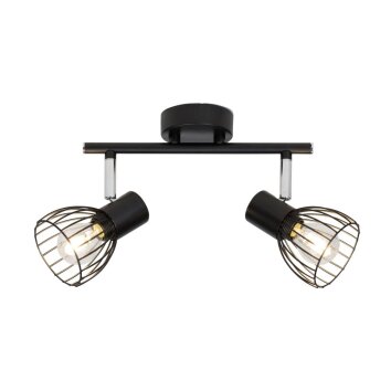 Brilliant Blacky Plafondlamp Zwart, 2-lichts