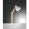 Fabas Luce Sveva Tafellamp Hout licht, Wit, 1-licht