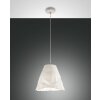 Fabas Luce Crumple Hanglamp Wit, 1-licht