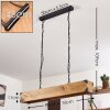 Olomouc Hanglamp Hout licht, Zwart, 4-lichts