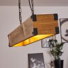 Olomouc Hanglamp Hout licht, Zwart, 4-lichts