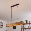 Olomouc Hanglamp Hout licht, Zwart, 4-lichts