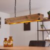 Olomouc Hanglamp Hout licht, Zwart, 4-lichts