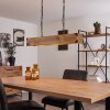 Olomouc Hanglamp Hout licht, Zwart, 4-lichts