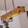 Olomouc Hanglamp Hout licht, Zwart, 4-lichts