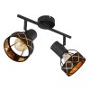 Globo BLANCA Plafondlamp Zwart, 2-lichts