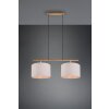 Trio-Leuchten Korba Hanglamp Bruin, 2-lichts