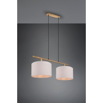 Trio-Leuchten Korba Hanglamp Bruin, 2-lichts