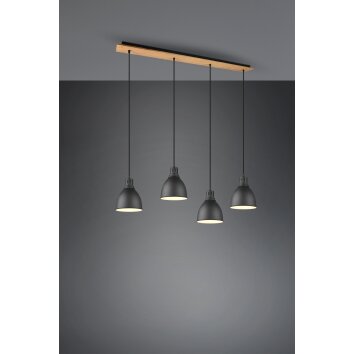 Trio-Leuchten Henley Hanglamp Zwart, 4-lichts