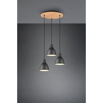 Trio-Leuchten Henley Hanglamp Zwart, 3-lichts