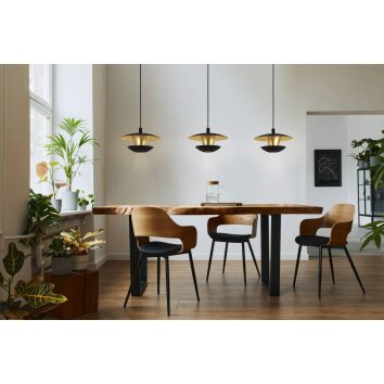 Eglo-Leuchten NUVANO Hanglamp LED Goud, Zwart, 3-lichts