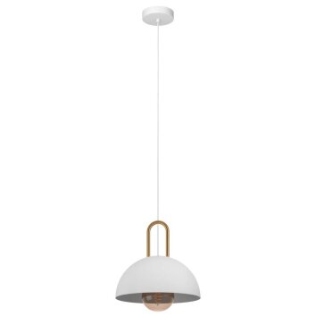 Eglo-Leuchten CALMANERA Hanglamp Messing, Wit, 1-licht