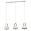 Eglo-Leuchten CALMANERA Hanglamp Messing, Wit, 3-lichts