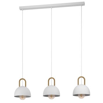 Eglo-Leuchten CALMANERA Hanglamp Messing, Wit, 3-lichts