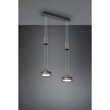 Trio-Leuchten Franklin Hanglamp LED Antraciet, 2-lichts