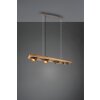 Trio-Leuchten Bell Hanglamp Donkerbruin, Nikkel mat, 4-lichts