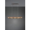 Trio-Leuchten Bell Hanglamp Donkerbruin, Nikkel mat, 4-lichts