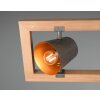 Trio-Leuchten Bell Hanglamp Donkerbruin, Nikkel mat, 4-lichts