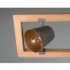 Trio-Leuchten Bell Hanglamp Donkerbruin, Nikkel mat, 4-lichts