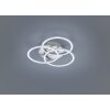 Reality Circle Plafondlamp LED Nikkel mat, 1-licht, Afstandsbediening