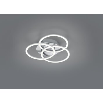 Reality Circle Plafondlamp LED Nikkel mat, 1-licht, Afstandsbediening