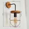 Hodne Muurlamp Bruin, Zwart, 1-licht