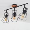 Uatuasa Plafondlamp Natuurlijke kleuren, Zwart, 3-lichts