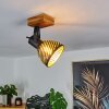 Racolo Plafondlamp Hout donker, 1-licht