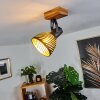 Racolo Plafondlamp Hout donker, 1-licht