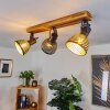 Racolo Plafondlamp Hout donker, 3-lichts