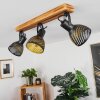 Racolo Plafondlamp Hout donker, 3-lichts