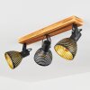 Racolo Plafondlamp Hout donker, 3-lichts