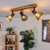 Racolo Plafondlamp Hout donker, 3-lichts