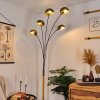 Siamado Staande lamp Hout donker, Nikkel mat, 5-lichts