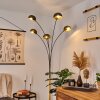 Siamado Staande lamp Hout donker, Nikkel mat, 5-lichts