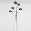 Siamado Staande lamp Hout donker, Nikkel mat, 5-lichts