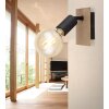 Globo MARTHA Muurlamp Hout licht, Zwart, 1-licht