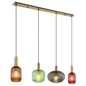 Globo NORMY Hanglamp Messing, 4-lichts