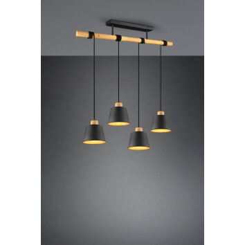 Trio-Leuchten Harris Hanglamp Zwart, 4-lichts