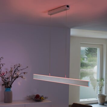 Paul-Neuhaus Q-ADRIANA Hanglamp LED Aluminium, 2-lichts, Afstandsbediening