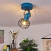 Builako Plafondlamp Blauw, Zwart, 1-licht