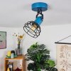 Builako Plafondlamp Blauw, Zwart, 1-licht