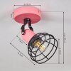 Builako Plafondlamp Roze, Zwart, 1-licht