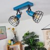 Builako Plafondlamp Blauw, Zwart, 2-lichts