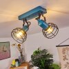 Builako Plafondlamp Blauw, Zwart, 2-lichts