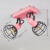 Builako Plafondlamp Roze, Zwart, 2-lichts